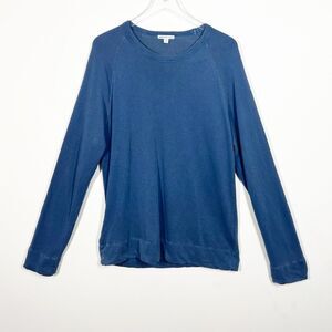 James Perse Men’s Size Medium Vintage Blue Estillo Cotton Lightweight Sweatshirt